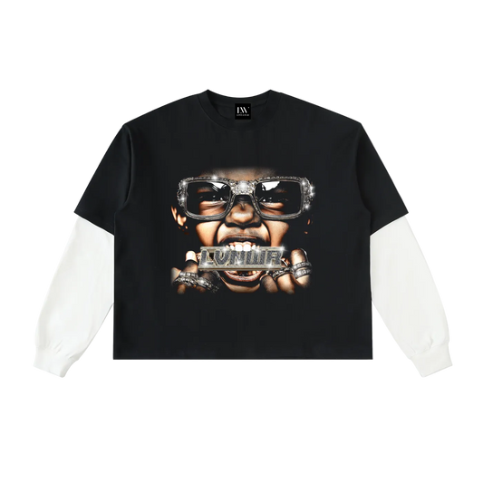 Loveandwar,pressure,forged,double,layer,tee,crop,systems,long,sleeve